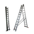 folding aluminum three parts extension ladder escada